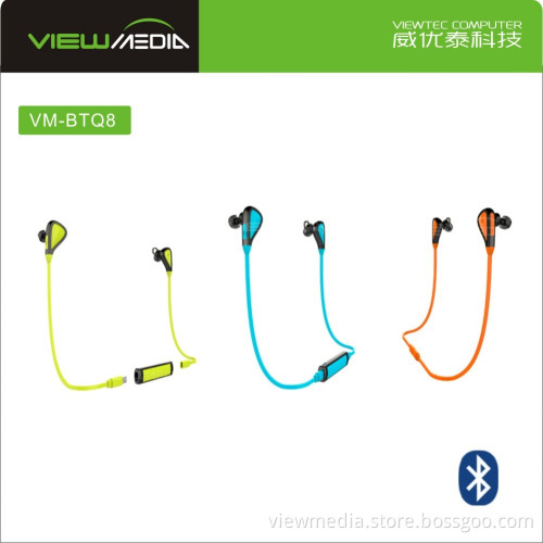 2016 Viewmedia bluetooth earphone with power bank VM-Q8